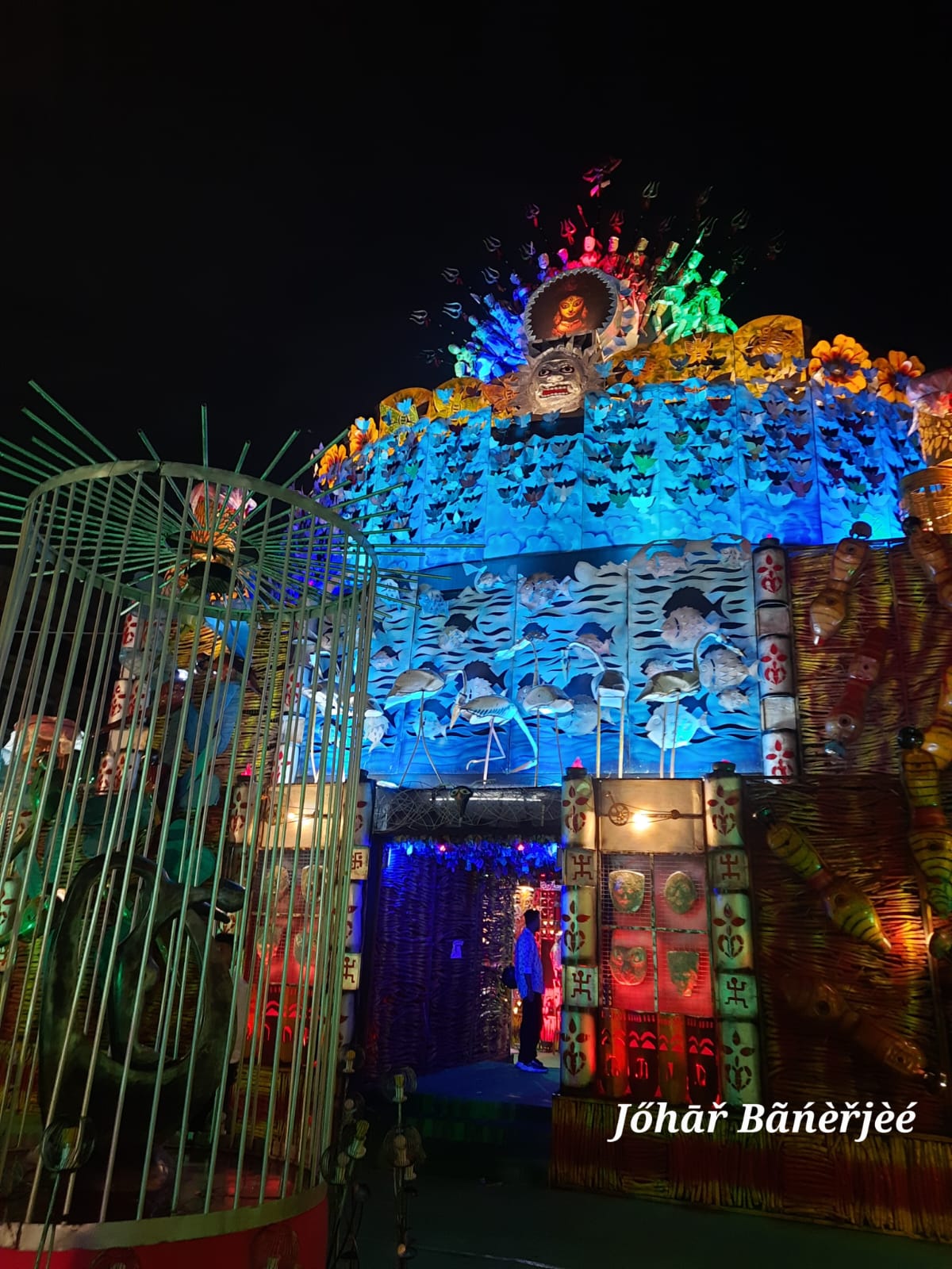 'Pandal A' Scrap metal decorations
